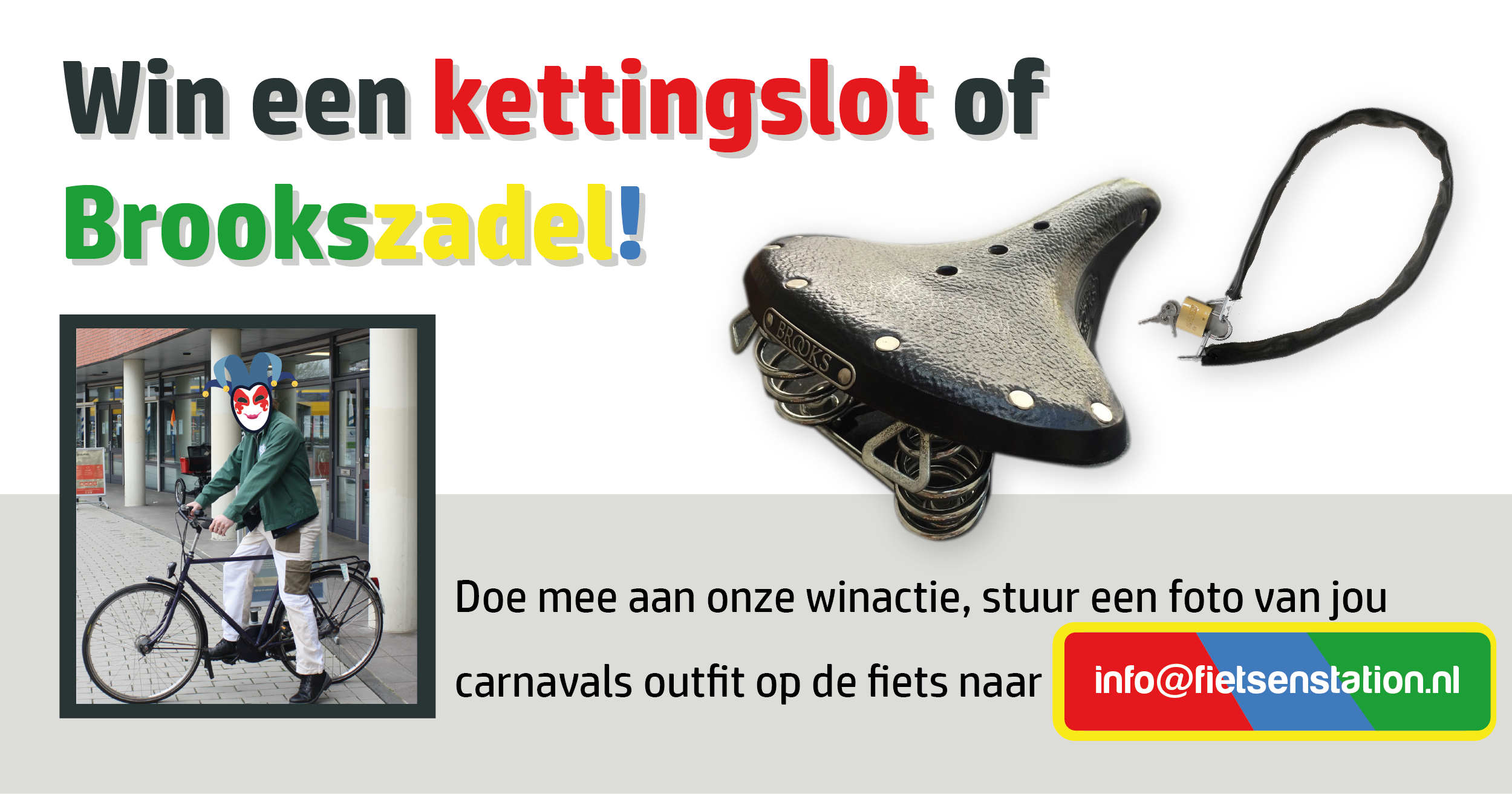 Win een Brooks zadel of kettingslot met jouw carnavalsfoto!